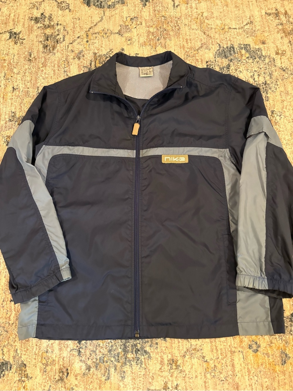 Vintage Nike Jacket Boys XL Blue Windbreaker Track Suit Warm Up Youth Y2K 00s
